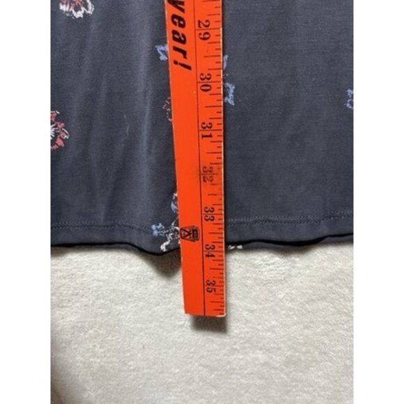 NWT Mudd Women's Large Navy Floral Lace Up Drop Shoulder Dress - Picture 12 of 12